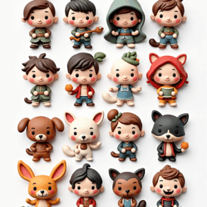 Kawaii & Chibi Style - Sticker Sheet v3